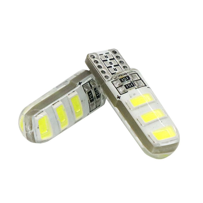 Car Led Width Indicator Light T10 5630 6Smd Silicone W5W Glue Indicator Light High Brightness Small Plug 12V