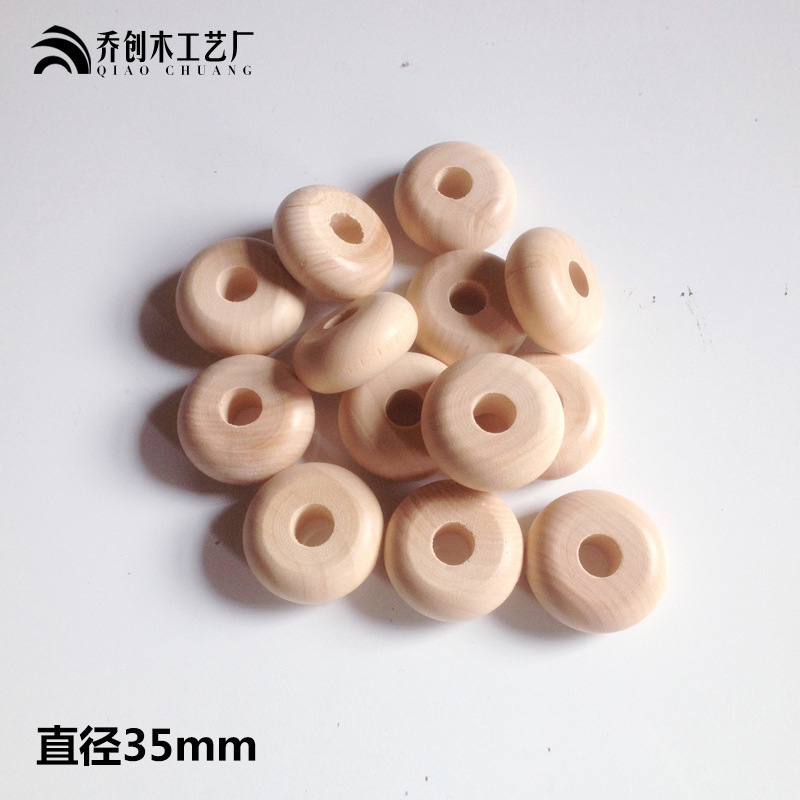 Manufacturer solid wood wooden abacus beads loose beads beads mental arithmetic beads wooden crafts