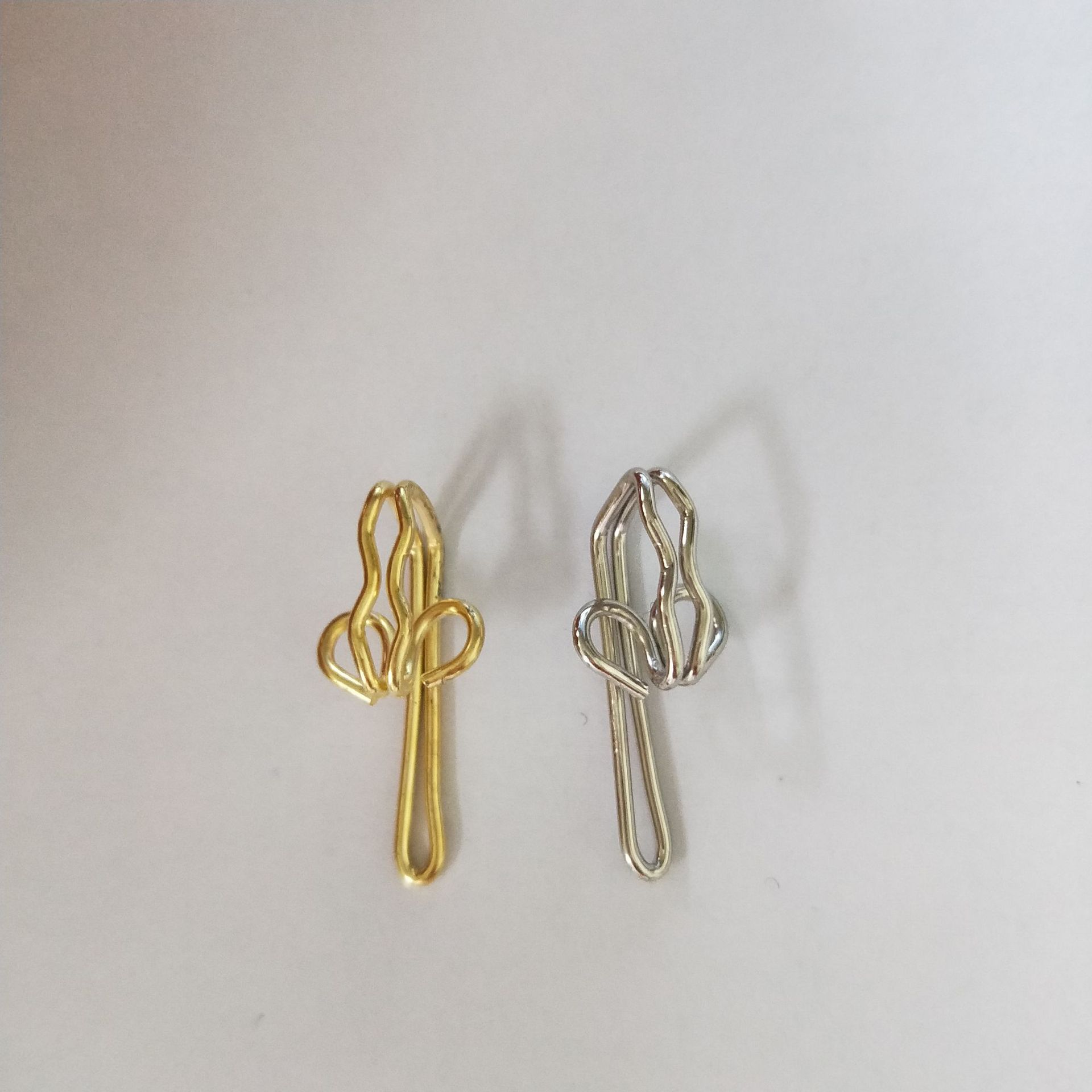 Supply | Аксессуары для штор Крючки для штор Пластинчатые Имитация золота Никелированные Крючки-бабочки