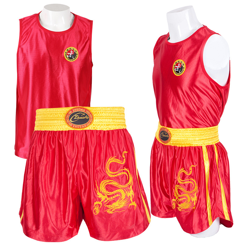 Embroidered Dragon Sanda Clothing Sanda Pants Thai Pants Fighting Suit Fighting Suit Boxing Suit Sanda Suit suit
