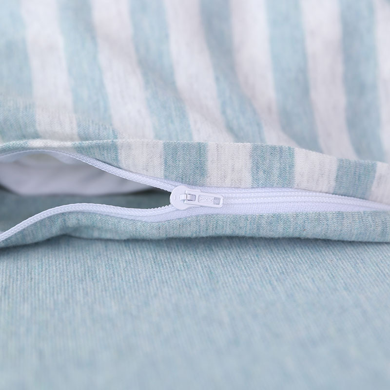 Tianzhu Cotton Quilt Cover Single Piece Unprinted Same Style Pure Cotton Pure Color Quilt Cover Single and Double Student Knitted Stripes One Piece Drop Shipping