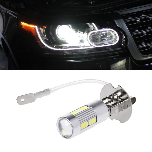 Car LED roof light LED H3 H1 10SMD 5630 bright driving light fog bulb decoding fog light