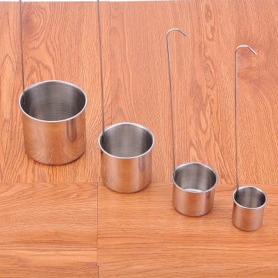 2 Yuan Store Stainless Steel Wine Hanging Spoon 0.1kg Wine Measuring Device Wine Beater Round Handle Wine Lifting Spoon Stainless Steel Wine Lifting Device