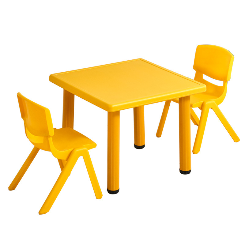 Kindergarten Table and Chair Plastic Home Early Education Training Baby Single Learning Table Thickened Square Table Children's Square Table