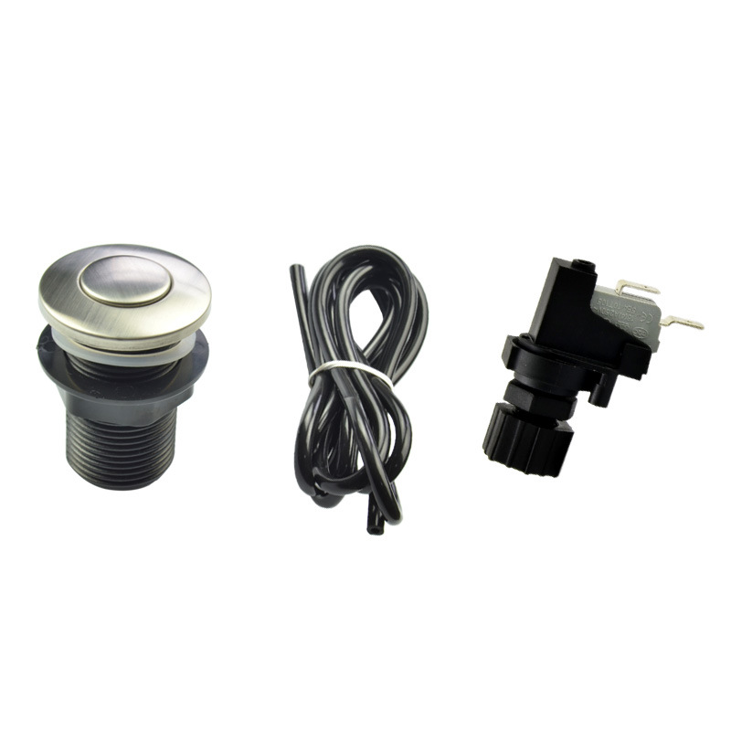 Food Waste Disposal Air Switch 25mm Stainless Steel Button Pneumatic Switch Jacuzzi Start Switch