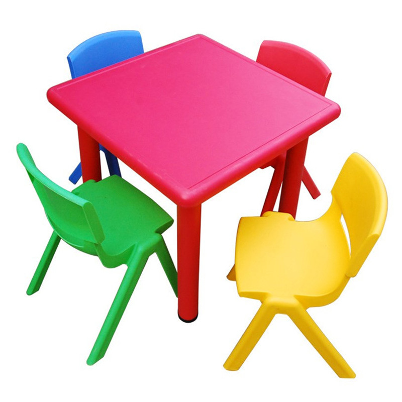 Стол и стул для детского сада пластиковый домашний стол для раннего обучения для детей одинарный учебный стол утолщенный квадратный стол детский квадратный стол