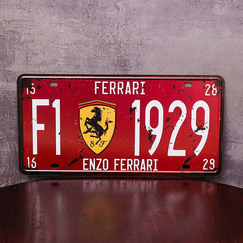 American retro license plate tin painting decorations industrial style bar hotel home creative personality wall decoration pendant