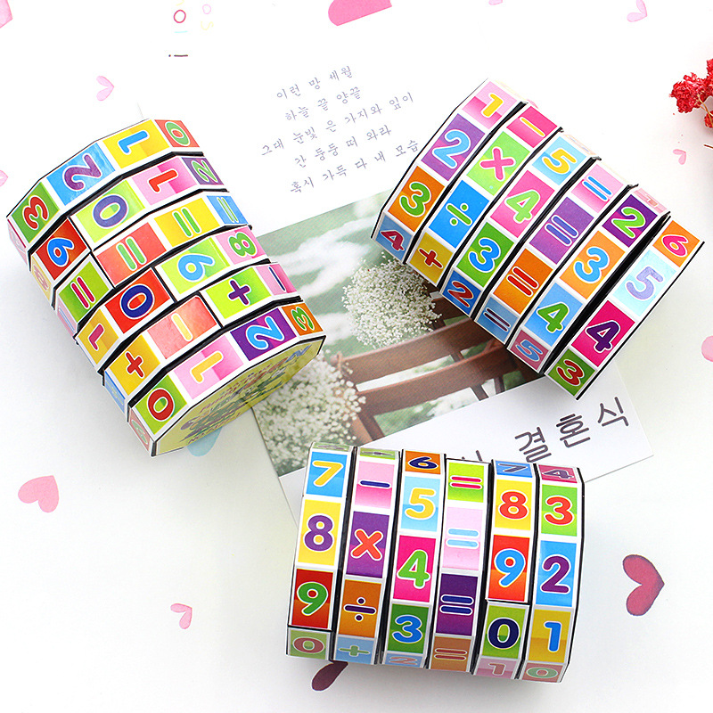 Cylindrical plastic Rubik's Cube children's digital Rubik's Cube educational toy cylindrical Rubik's Cube Hot Selling stall supply wholesale
