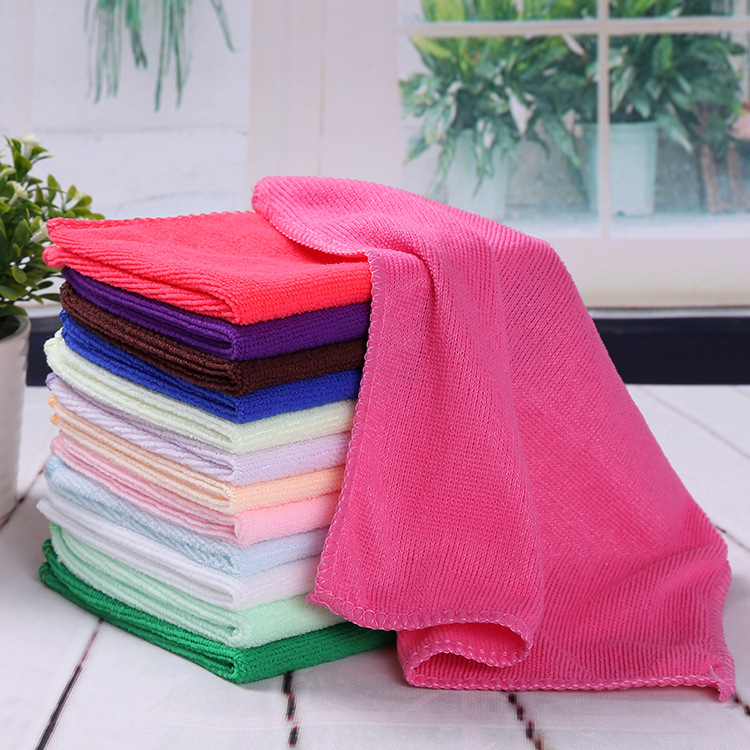 130G/M Fiber Square Towel Cleaning Rag Hand Towel Car Gift Disposable Rag Small Square Towel Towel Wholesale