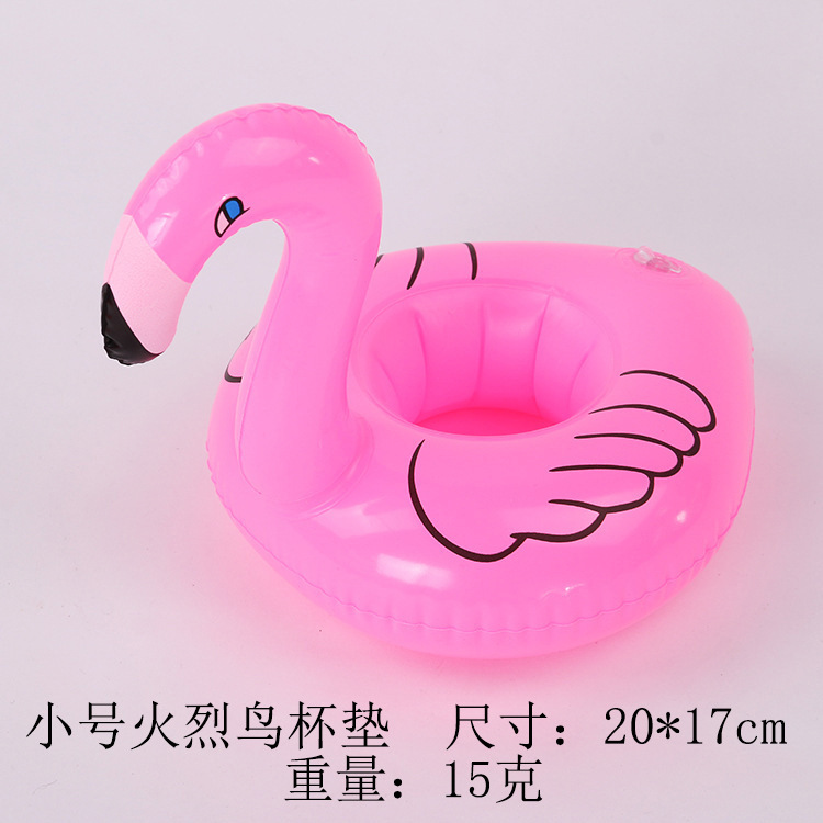 Spot Supply Inflatable Flamingo Donut Lemon Watermelon Pineapple Crab Love Cup Holder Inflatable Water Coaster