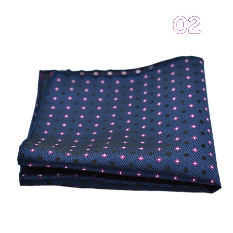 Men's Pocket Towel Suit Pocket Towel Striped Plaid Dotted Handkerchief Tie Matching Pocket Towel
