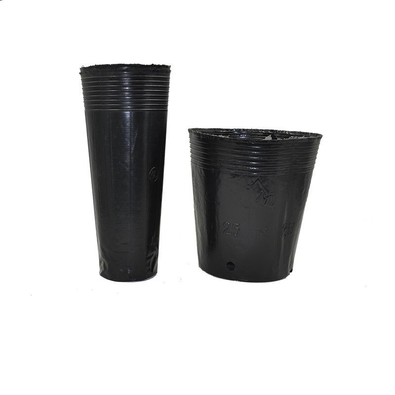 Nutrition Cup Nutrition Bowl Seedling Cup Seedling Basin Black Nutrition Bag Thickened Black Disposable Plastic Cup Large Size