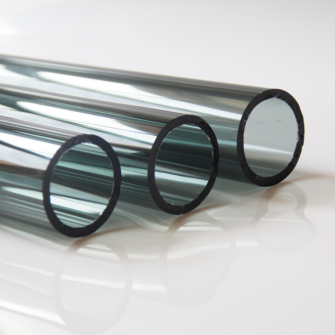 Factory Custom-Made Hejian Industrial Belt Supplies Lake Green High Borosilicate Colored Heat-Resistant Glass Tubes Blown by Craft Glassblowers