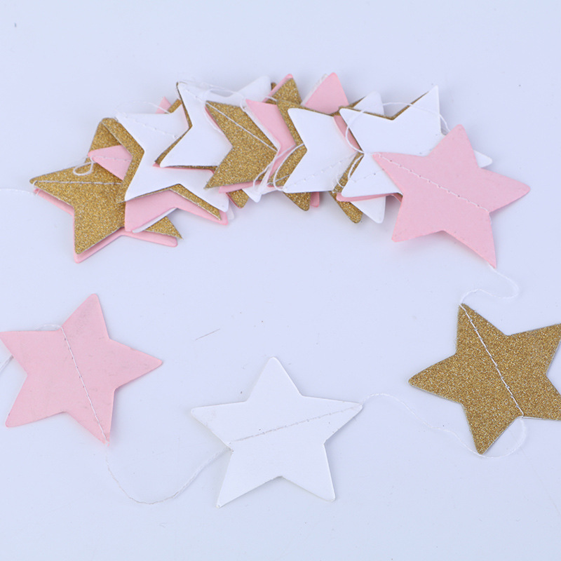 2M Wedding Decoration Colorful Piece Paper String Children's School Party Paper String Room Creative Decorations