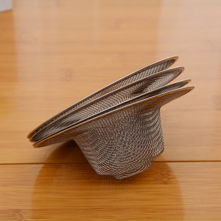 5cm-11cm large, medium and small stainless steel drain net drain leftovers filter net drain straw hat floor drain