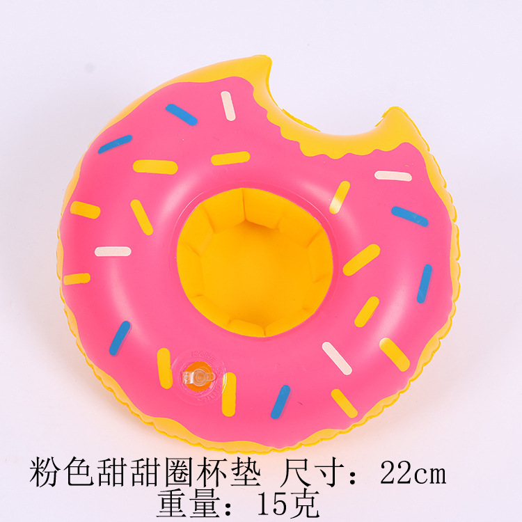Spot Supply Inflatable Flamingo Donut Lemon Watermelon Pineapple Crab Love Cup Holder Inflatable Water Coaster