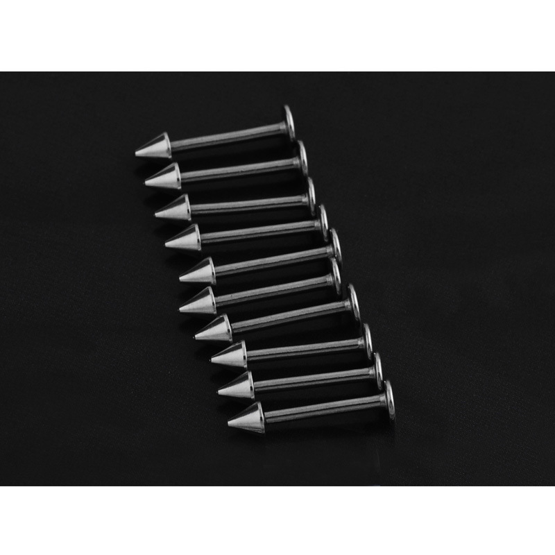 Cross-Border Piercing Mixed Tongue Nail Stainless Steel Screw Thread Piercing Curved Barbell Tip Cone Navel Nail Ball Lip Nail Jewelry Batch