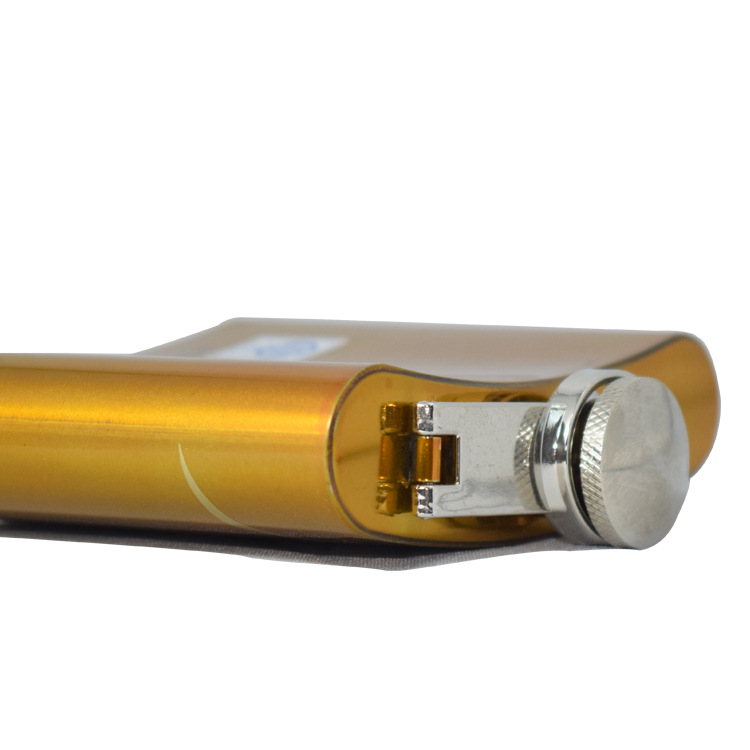Stainless steel hip flask spray paint 6oz factory wholesale men carry gold customizable liquor bottle