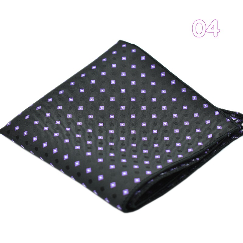Men's Pocket Towel Suit Pocket Towel Striped Plaid Dotted Handkerchief Tie Matching Pocket Towel