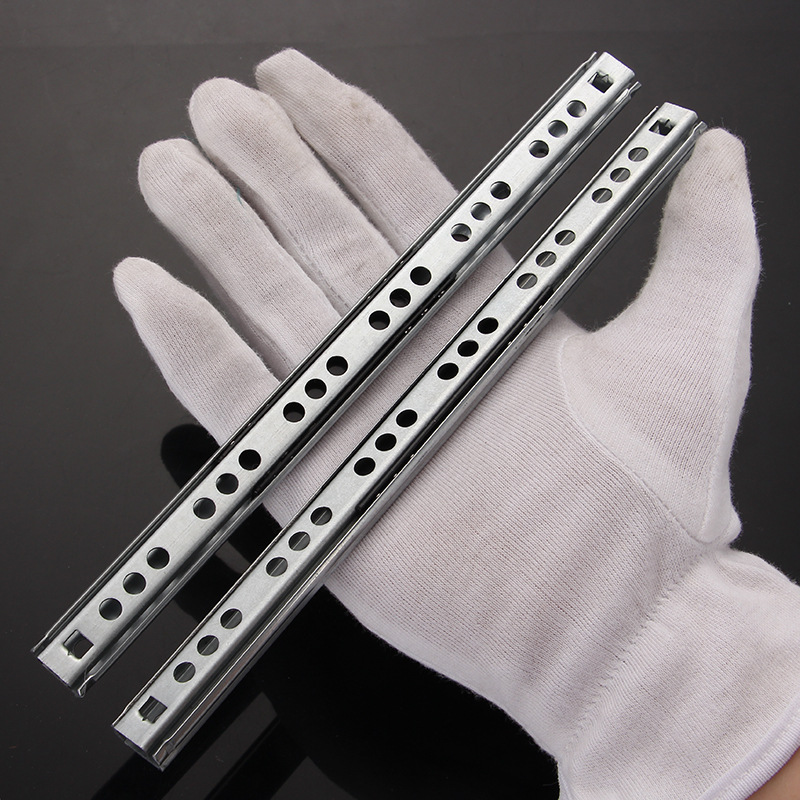 17мм двухсекционный слайд для ящика, стальной шарик, двойной, узкий, бесшумный, мини, двухсторонний, толщина 0.8мм, оптовая продажа