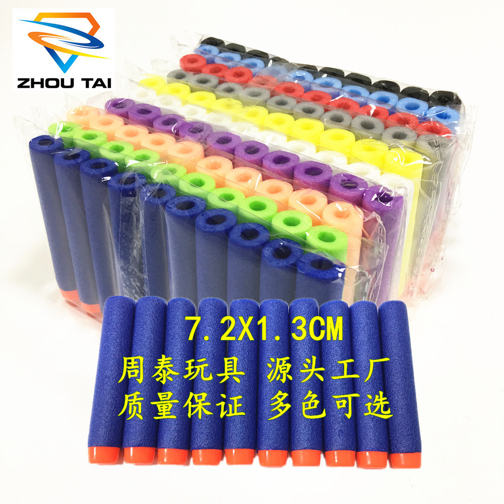 Zhoutai 7.2Cmeva Elite Hollow Suction Cup Head Soft Bullet Gun Bullet Kidsren's Toy Gun Foam Soft Bullet