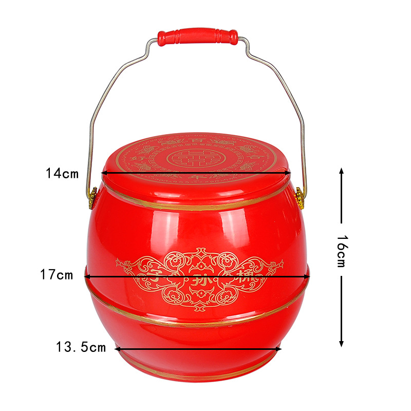Wholesale Wedding Supplies Bride Dowry Large Plastic Bucket Wedding Room Ornaments Grand Treasure Bucket Centenary Haohe