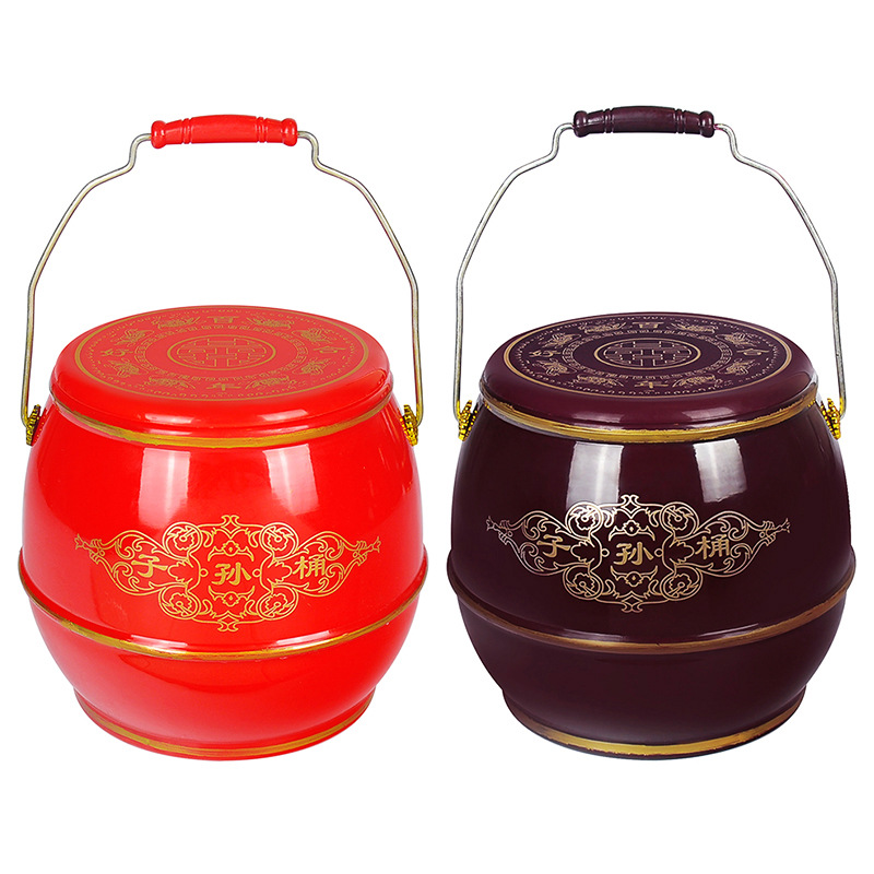 Оптовые свадебные принадлежности, большое ведро, красное пластиковое ведро, свадебное ведро столетней давности