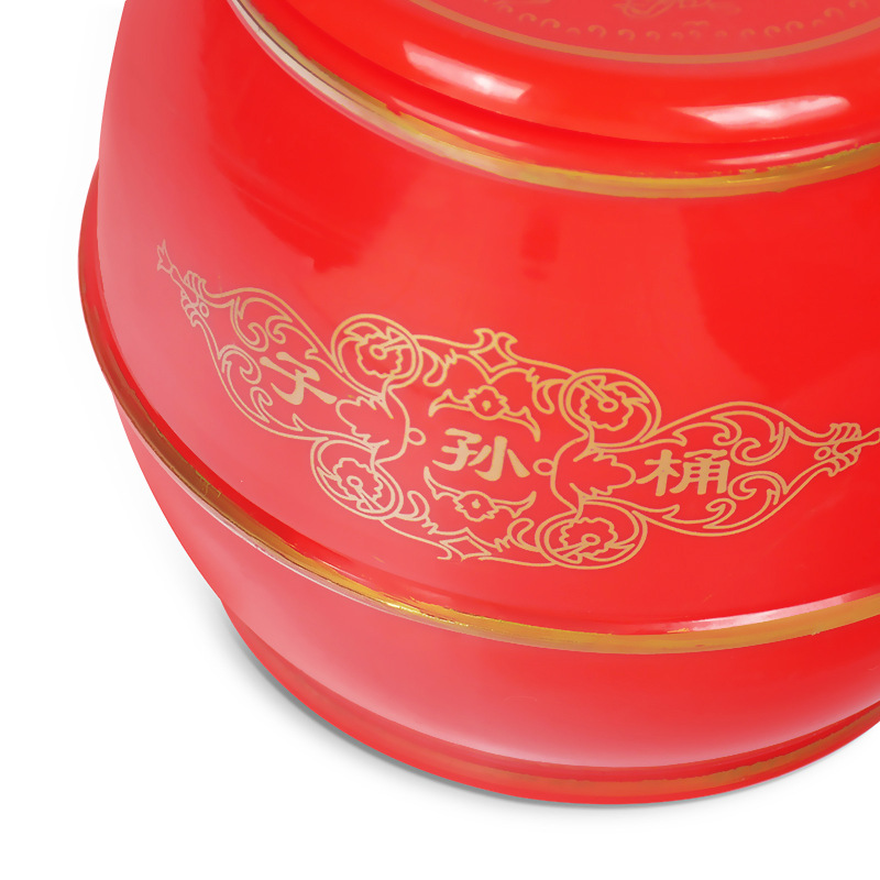Wholesale Wedding Supplies, Grand Bucket, Red Large Plastic Toilet, Grand Treasure Bucket, Century-Old Haohe Wedding Bucket