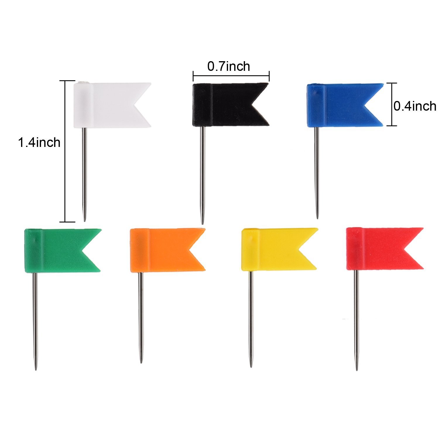 Factory Direct Sale of Colored Flag Pins, Available in 8 Colors, Suitable for Office Cork Board Map Marking and Fixing