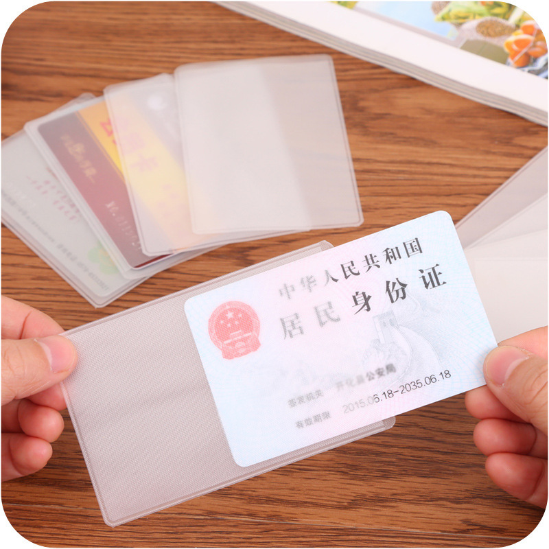 Transparent Frosted Anti-Magnetic Bank Card Holder Ic Card Holder Id Card Holder Bus Card Holder Membership Card Protective Cover