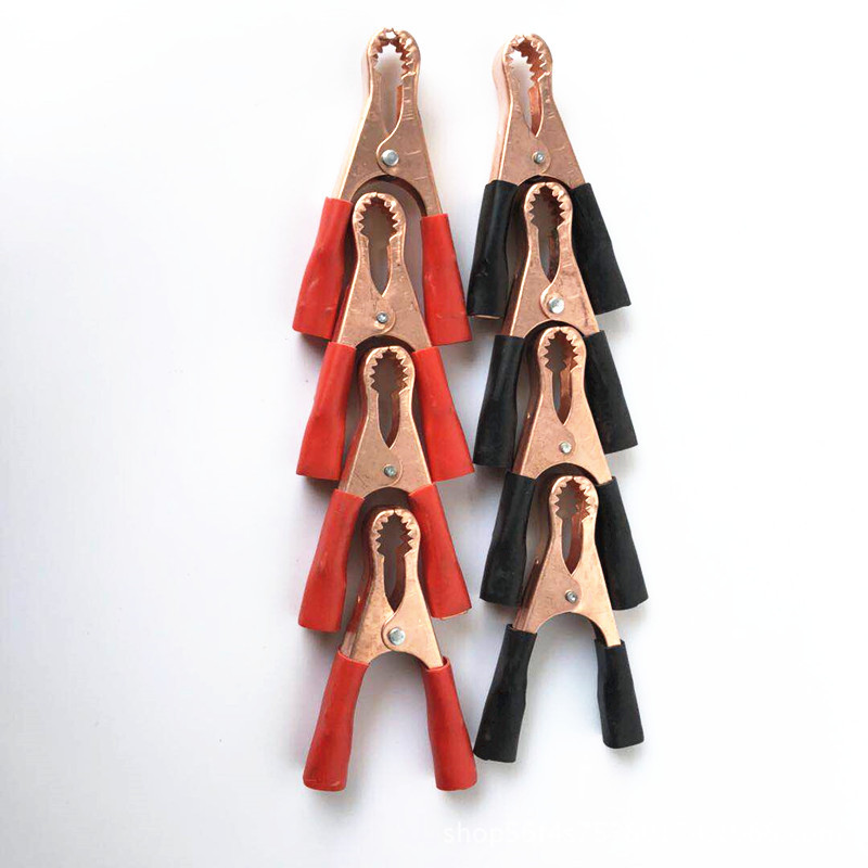 Supply spot supply 80mm battery clip metal inverter connection charging clip thick copper plated fish clip