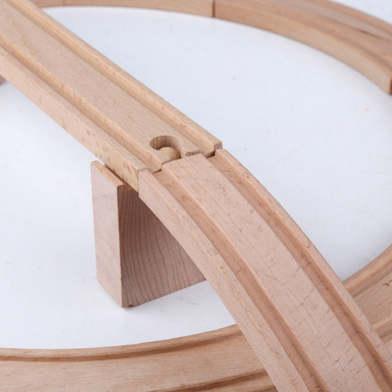 Wooden Train Track Accessories Bifurcated Track Toy Car Kidsren's Educational Assembly DIY Building Blocks Factory Direct Sale