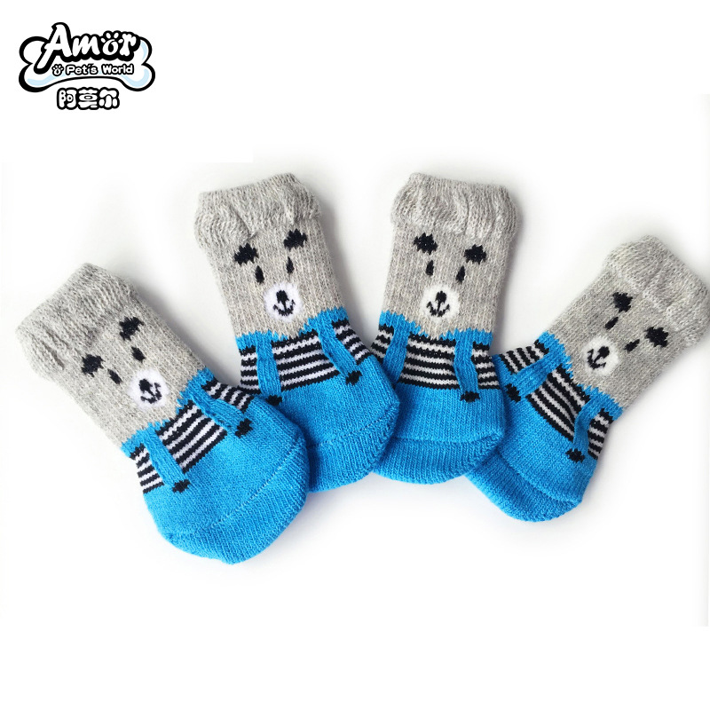 Dog socks pet socks teddy anti-scratch anti-dirty cat puppy cat socks pet socks pet supplies wholesale