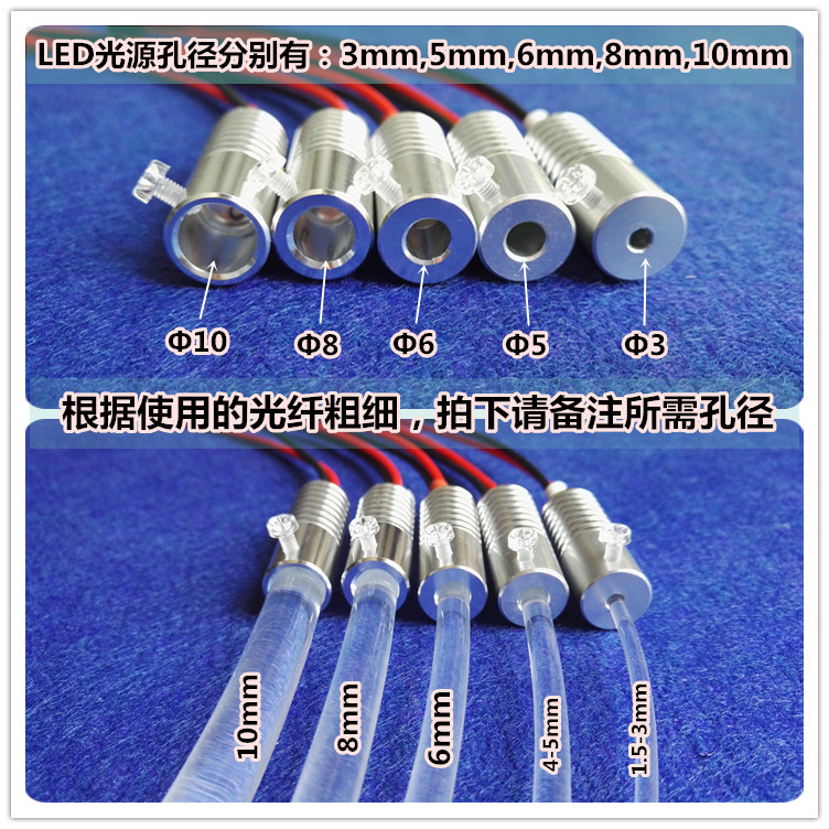 12V car optical fiber LED car car air lamp Cold Light Christmas atmosphere lamp light guide strip light source device