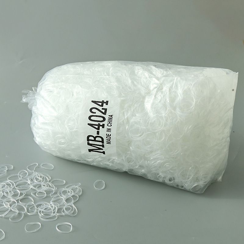 Transparent White Rubber Band Disposable Rubber Band Rubber Ring Rubber Band Cowhide Band Hair Band Hair Rope Wholesale