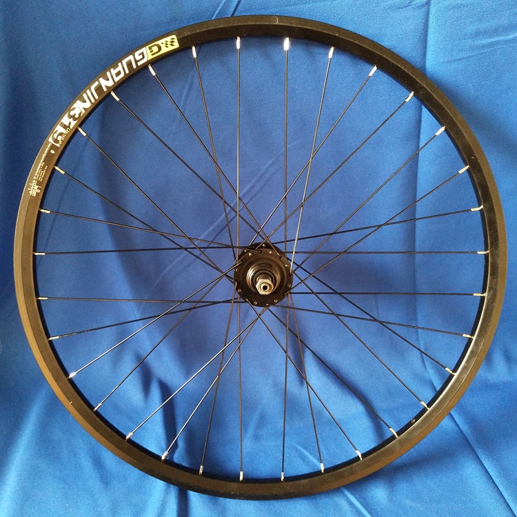 Mountain bike 26-inch rotary wheel set double-layer aluminum alloy 319 wheel set Iron hub aluminum alloy wheel set