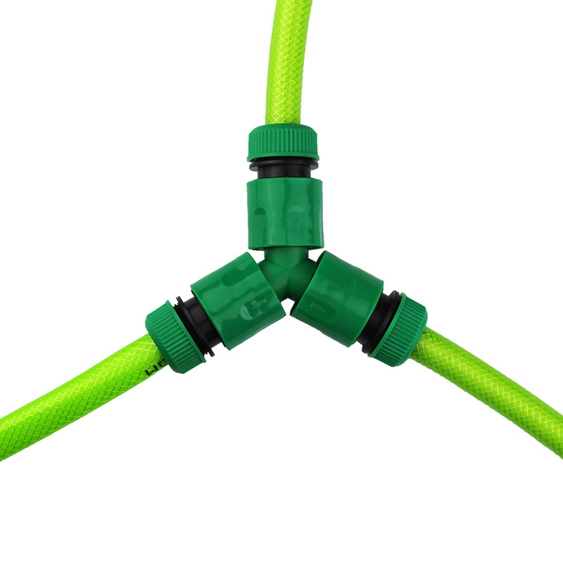 Plastic nipple three-way water pipe one-in two-out split water distributor washing machine faucet connector accessories