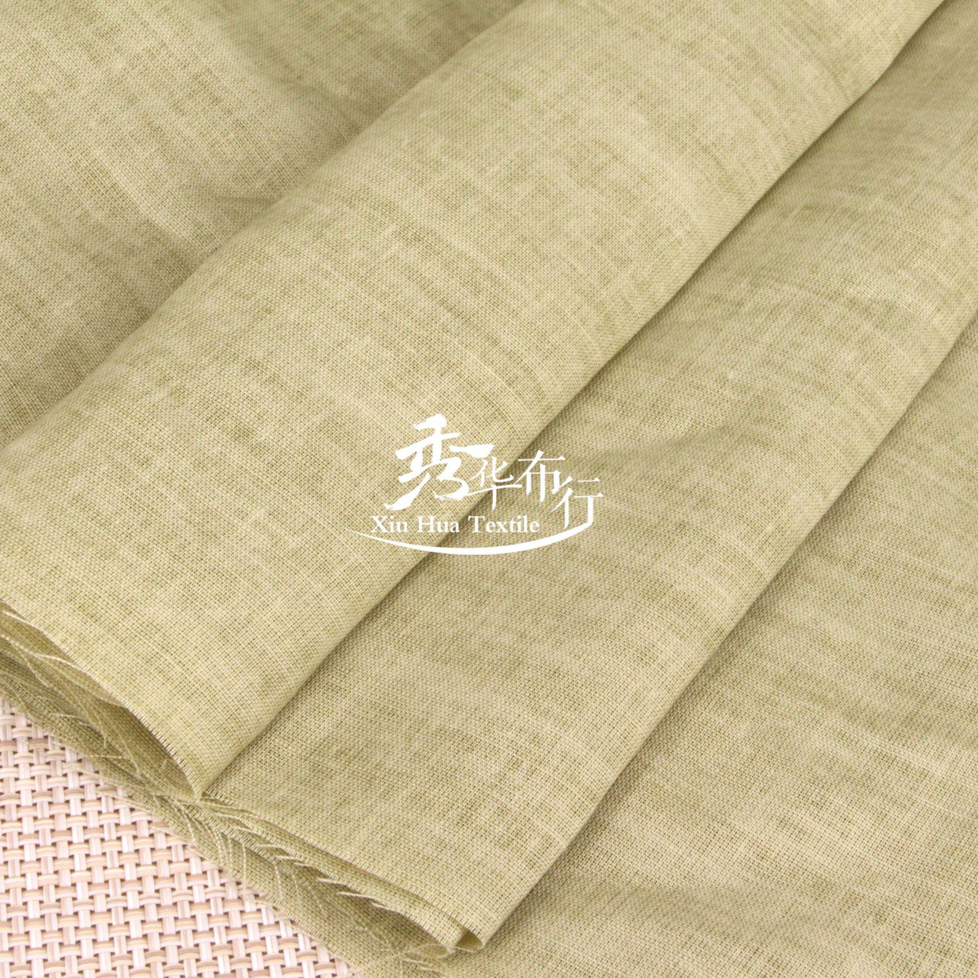 Ramie Fabric High Count Ramie Fried Color Cotton and Linen Blended Fabric Ramie Cotton Plain Han Dynasty Dress Shirt Cloth