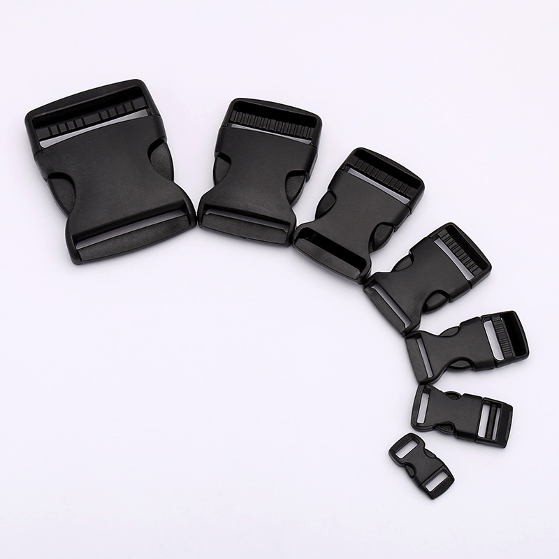 Прямые продажи завода, высококачественная пластиковая пряжка для сумок 1-5 см, регулируемая пряжка для поясных сумок, безопасная пластиковая пряжка для книжных сумок в наличии