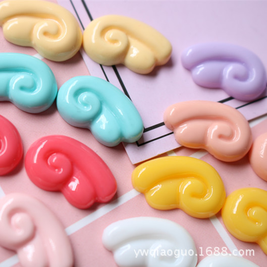 Resin Angel Wings DIY Cream Mobile Phone Case Stationery Box Kidsren's Hand and Foot Print Mud Accessories DIY Cartoon Materials