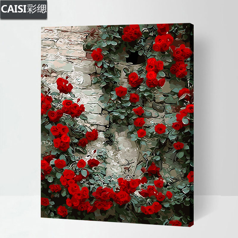 Factory wholesale DIY digital oil painting multi-figure optional 40*50 living room landscape flowers and plants coloring hand painting