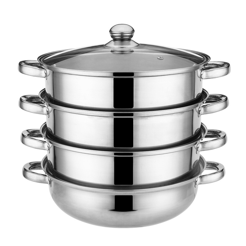 Multi-functional soup steamer multi-layer stainless steel multi-purpose hot pot gift pot stainless steel steamer holiday gift steamer