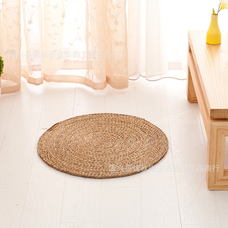 Futon Cushion Kneeling Mat Yoga Cushion Meditation Mat Tatami Cushion Meditation Rattan Mat Round Thickened Pu Mat