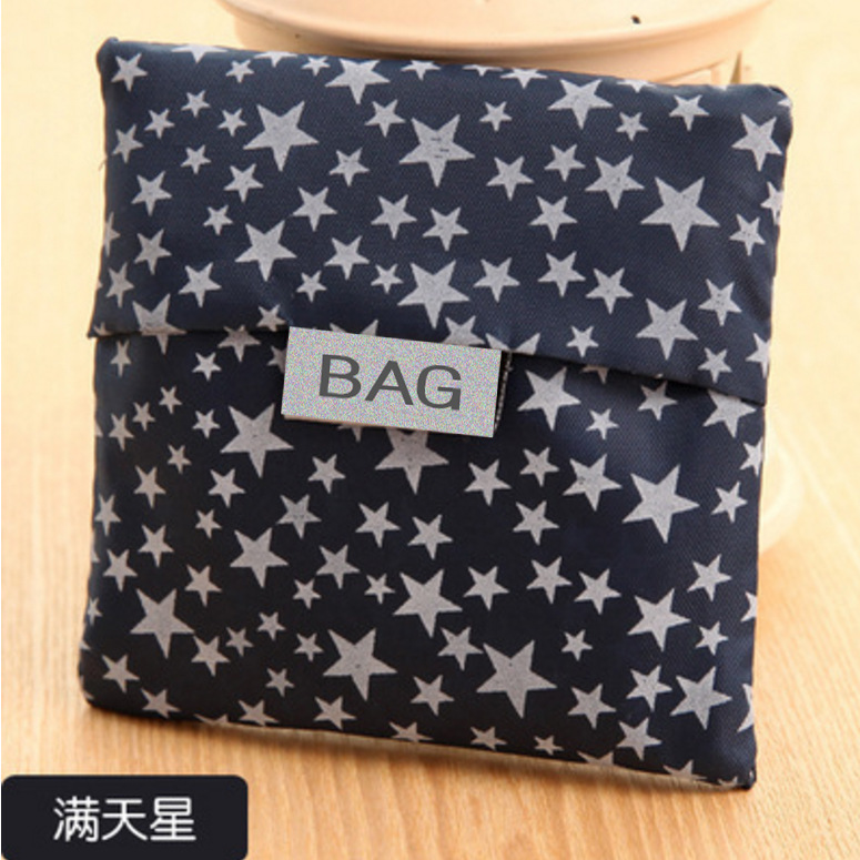 Large Square Eco-Friendly Shopping Bag Tote Bag Printed Oxford Cloth Foldable Shopping Bag Bagcu