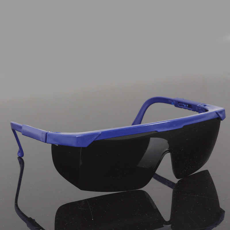 Protective blue and white telescopic leg glasses polished dust-proof labor protection shock-proof splash-proof goggles adjustable glasses