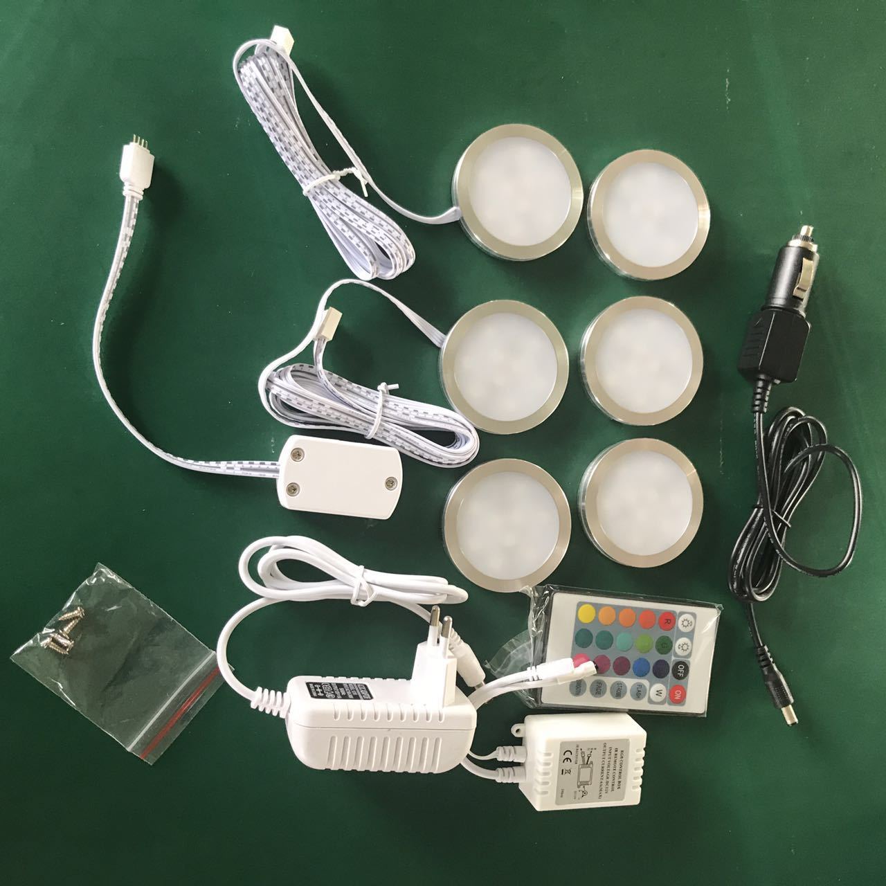 Cross border LED colorful RV ceiling light ceiling light Cabinet light set remote control RGB cabinet light RV light