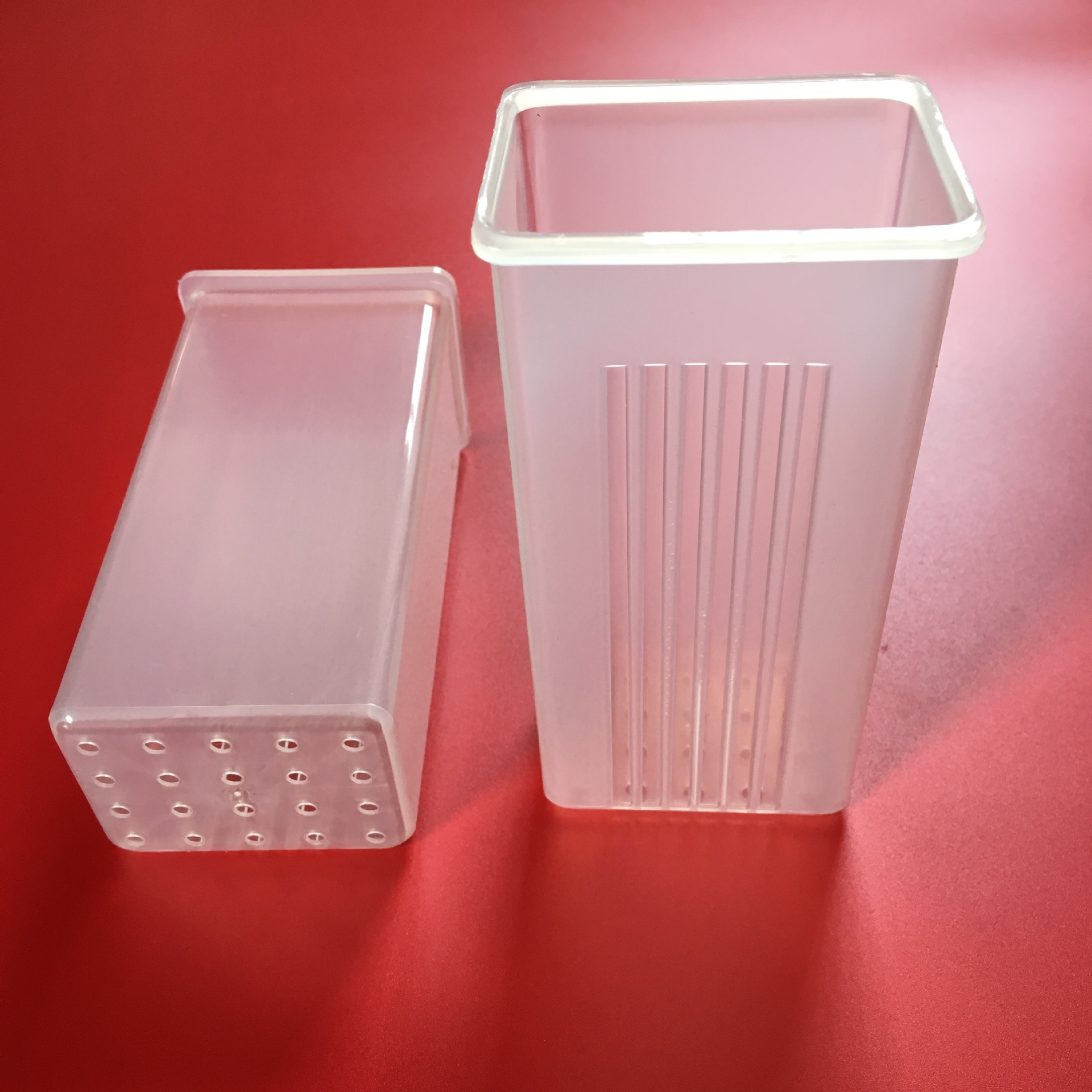 Environmental protection and durable kitchen supplies with rectangular knife frame square plastic chopsticks drum water Cup