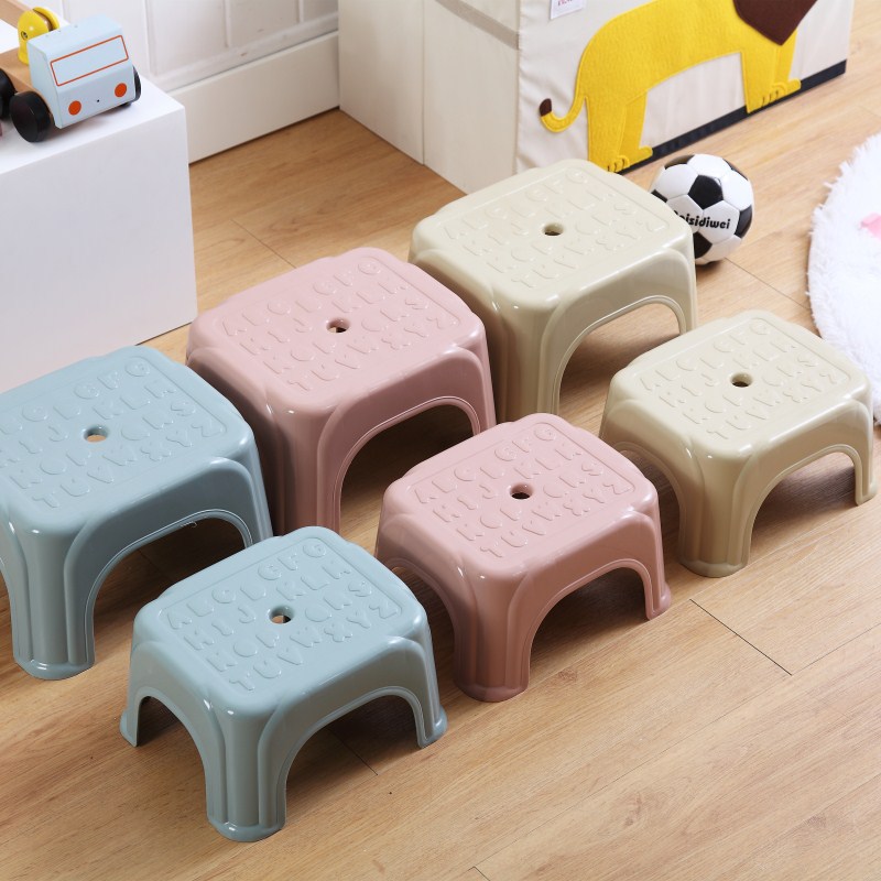 Повседневный квадратный табурет, детский табурет, взрослый кофейный столик, низкий табурет, подставка для ног, утолщенный пластиковый маленький табурет, табурет для смены обуви
