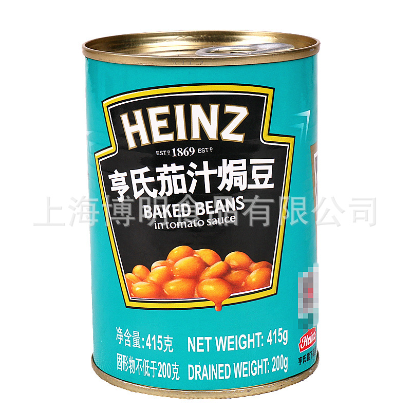 Free shipping hens' tomato sauce baked beans 415g Western breakfast food pasta salad canned tomato sauce soybean
