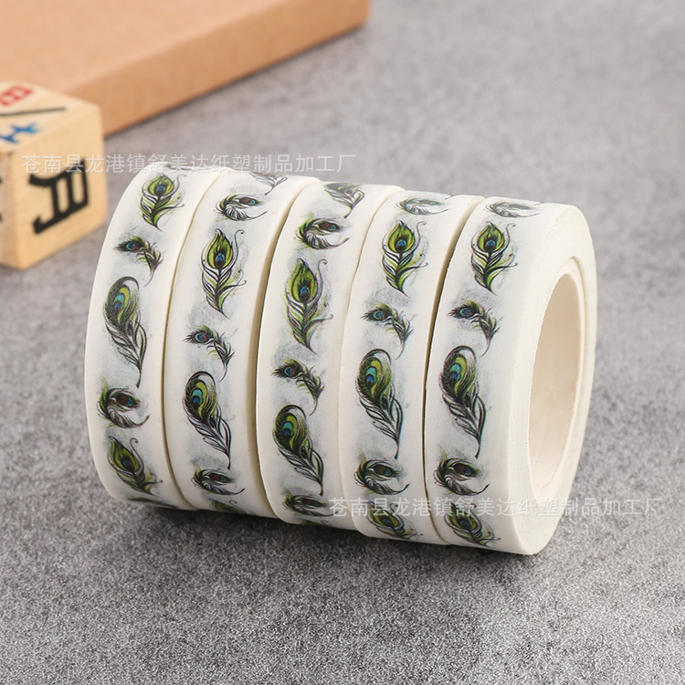 Professional Production of Hand-Shred Japanese Washi Tape Handbook DIY Colorful Cartoon DIY Printing Washi Tape